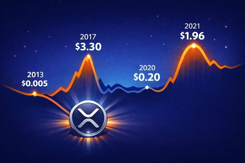 تاریخچه قیمت ارز دیجیتال XRP