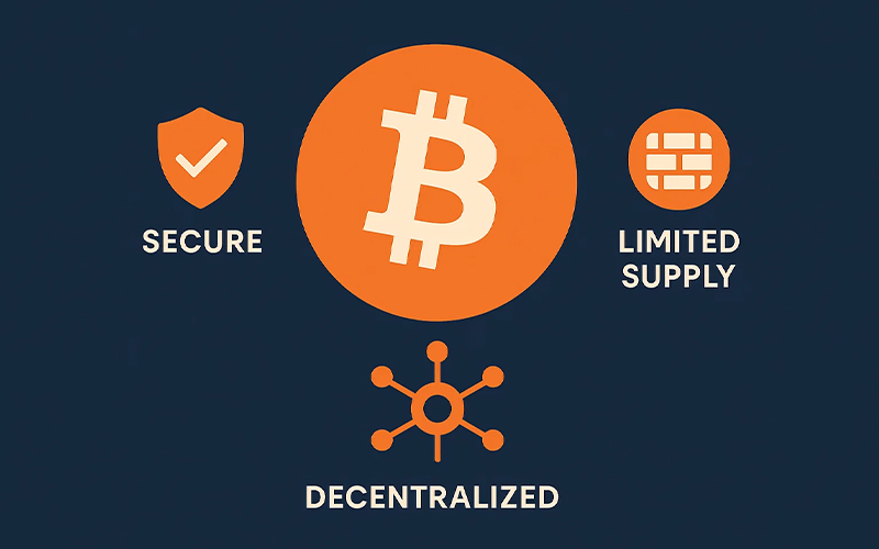 بررسی ویژگی های بیت کوین