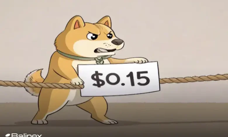 جنگ سنگین بر سر حمایت 0.15 دلاری دوج کوین؛ DOGE سقوط می کند یا تثبیت می شود؟