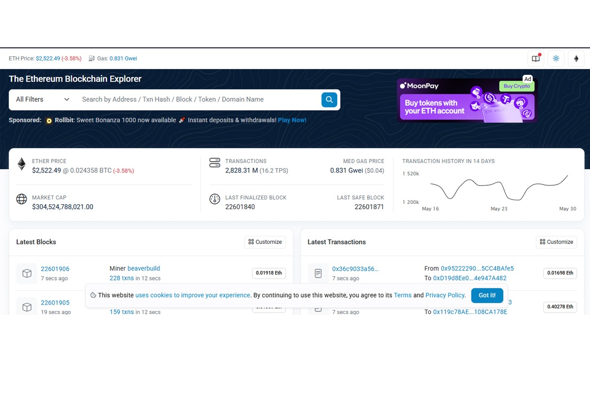 آموزش سایت Etherscan
