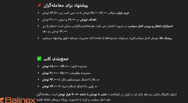 شرایط کلی تتر برای 2 هفته آتی