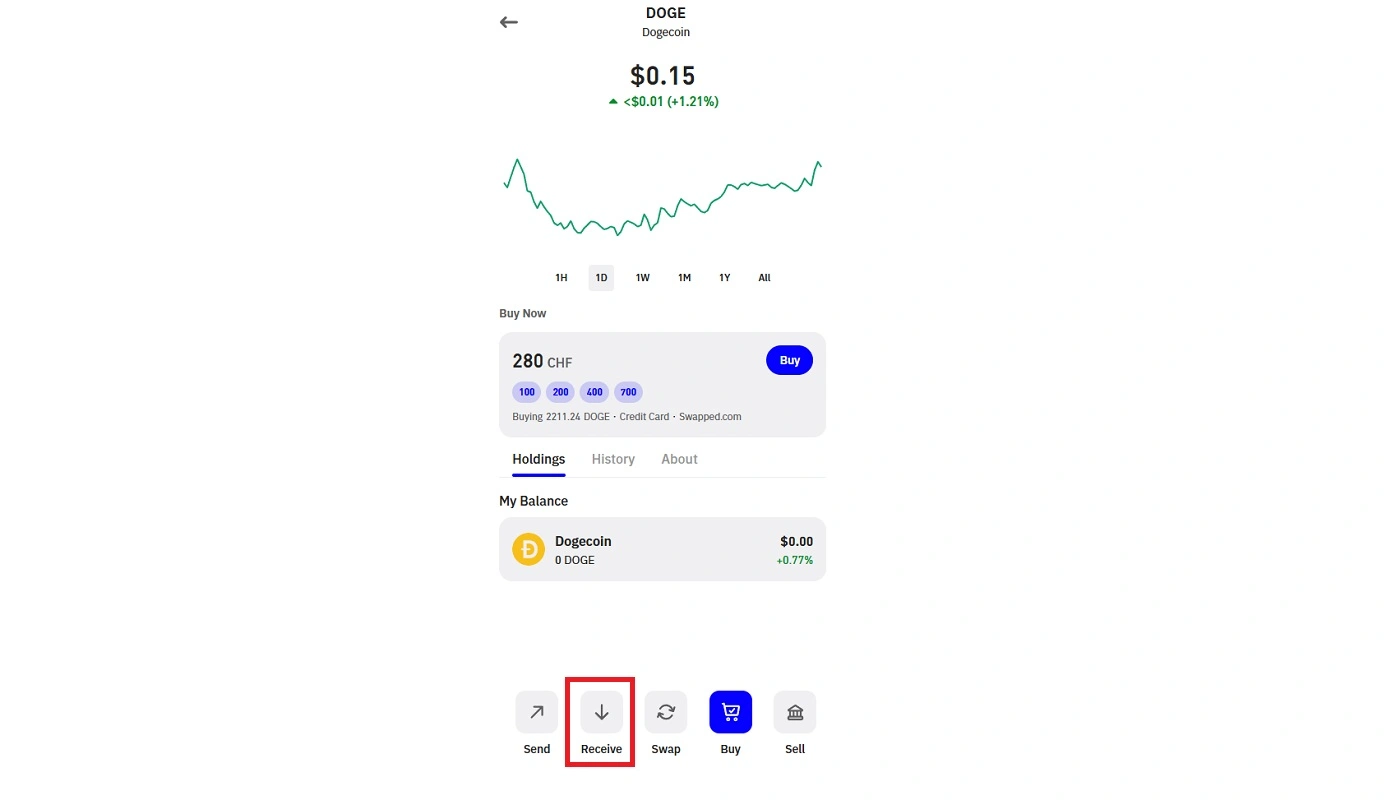 دریافت دوج کوین از تراست ولت
