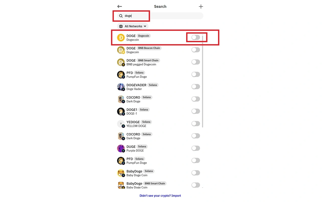 اضافه کردن ارز دوج کوین در تراست ولت