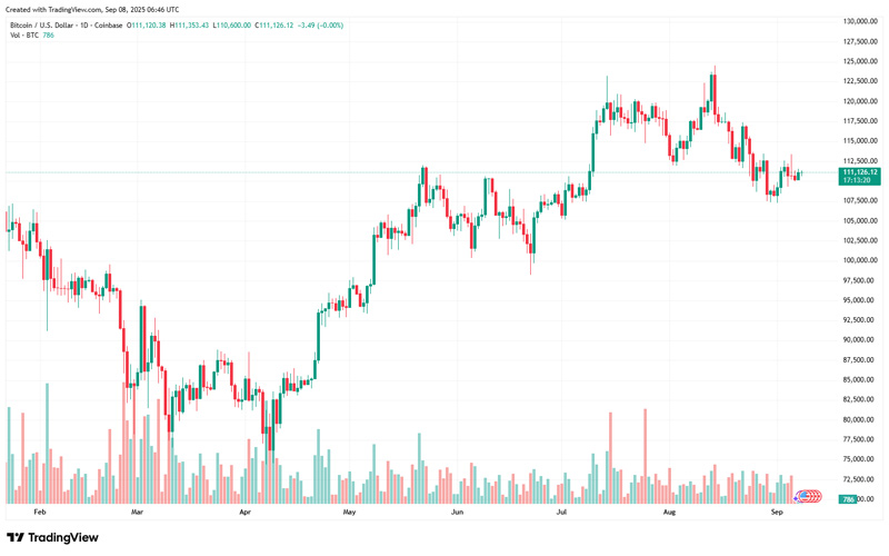 چارت قیمت بیت کوین (BTC)