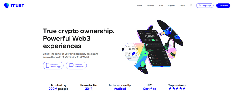 یکی از بهترین کیف پول بایننس کوین: تراست ولت (Trust Wallet)