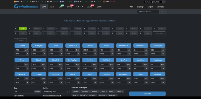 سایت What to Mine