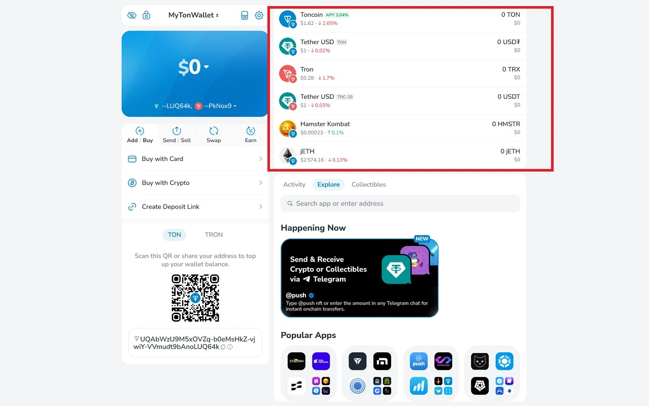 لیست ارزهای کیف پول مای تون ولت