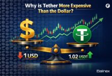 چرا تتر از دلار گرانتر است؟ بررسی کامل اختلاف قیمت دلار و تتر (آپدیت 2026)
