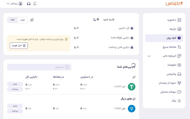 نحوه فروش تون کوین در بالینکس