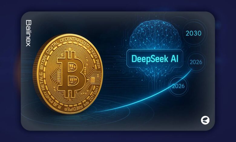 پیش‌ بینی جالب هوش مصنوعی DeepSeek AI از قیمت بیت کوین!