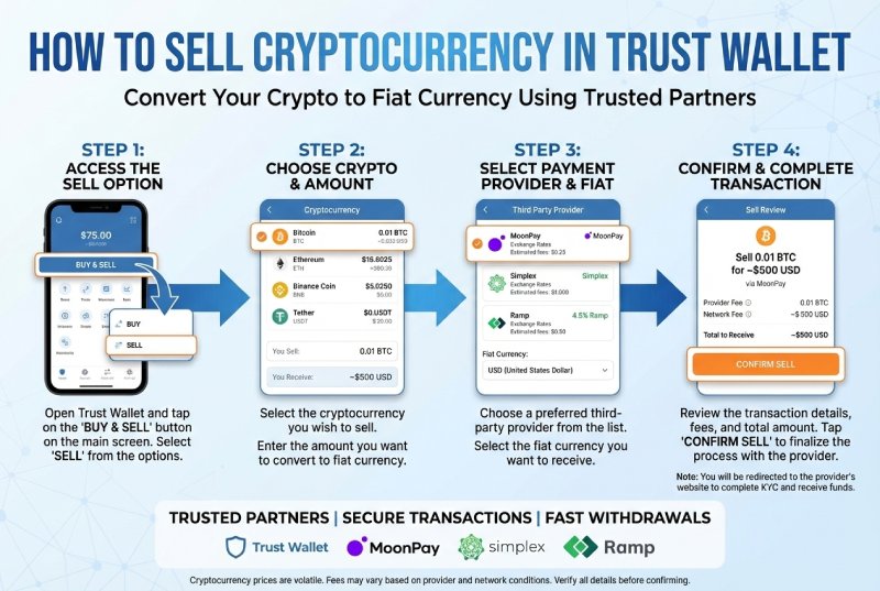 آموزش فروش ارز دیجیتال در تراست والت