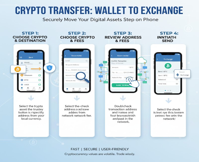 انتقال ارز دیجیتال بین صرافی و کیف پول