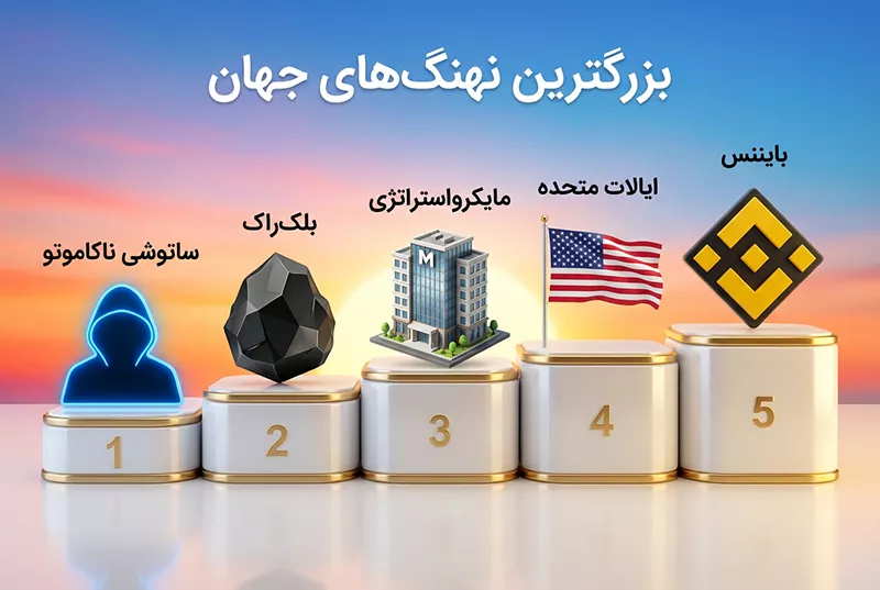 بزرگترین نهنگ های ارز دیجیتال