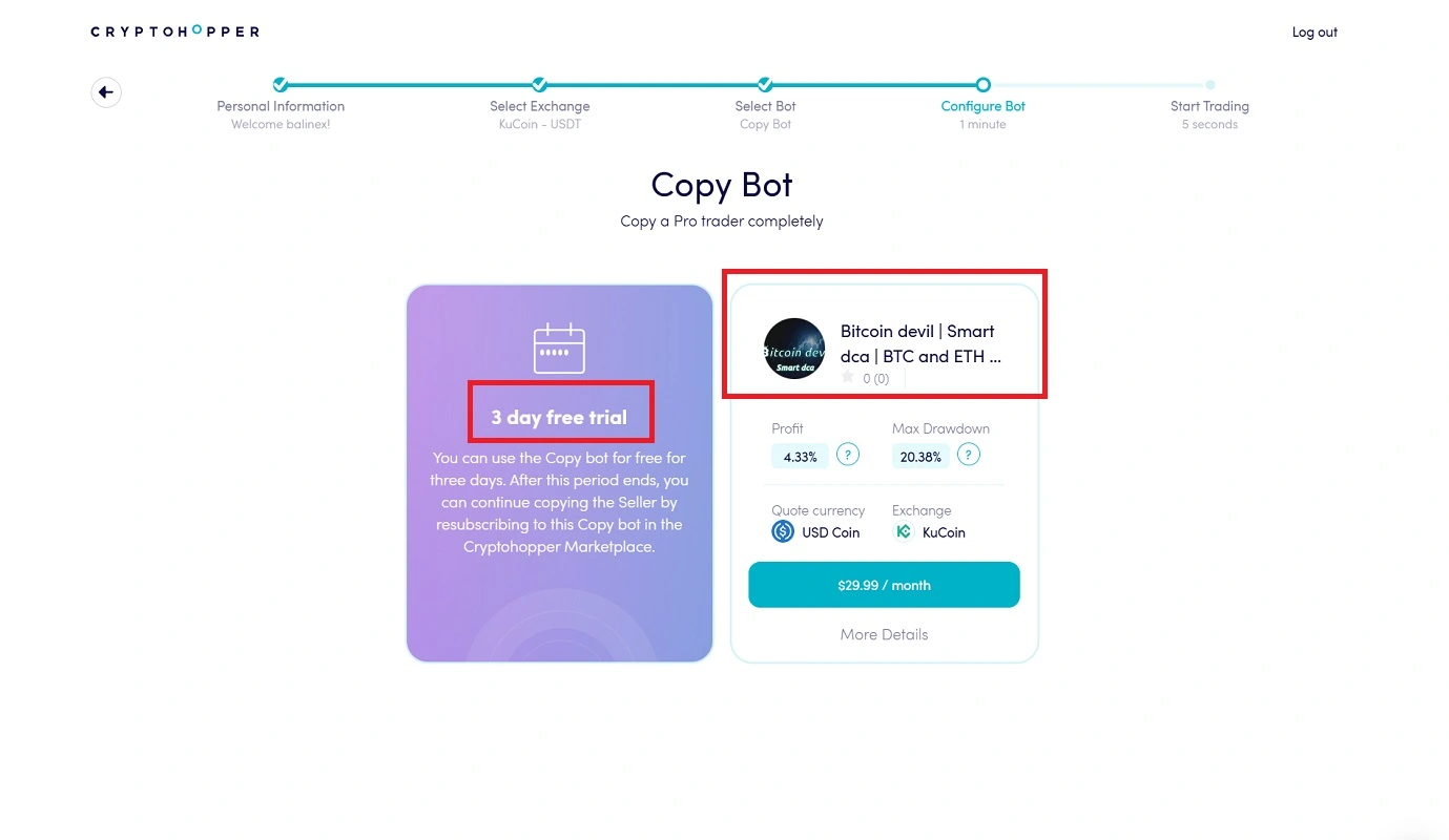 انتخاب ربات بیت کوین دویل برای ترید