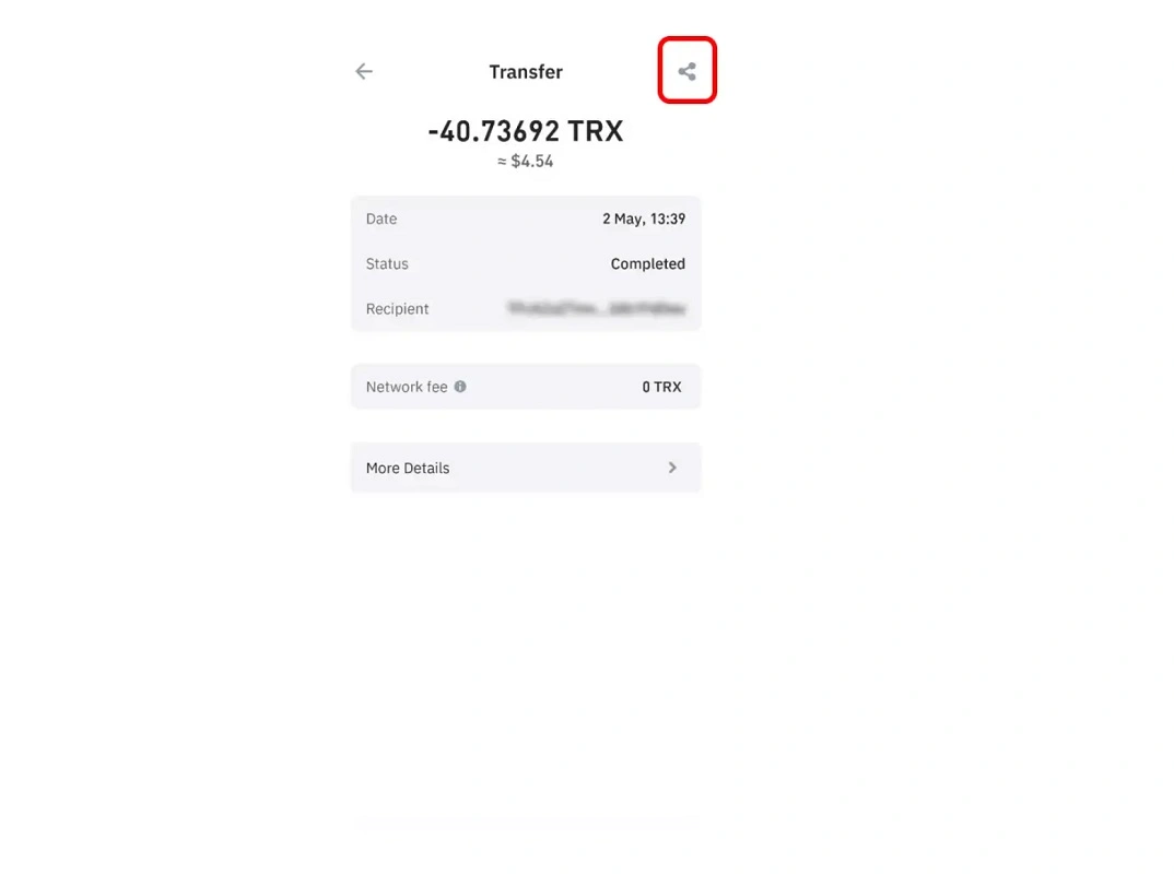 دریافت هش تراکنش در تراست ولت