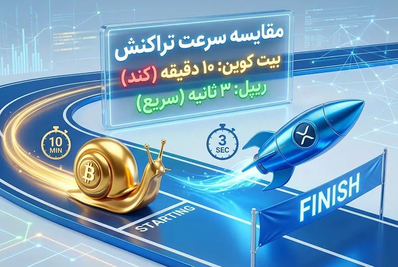 مقایسه سرعت تراکنش بیت کوین و ریپل