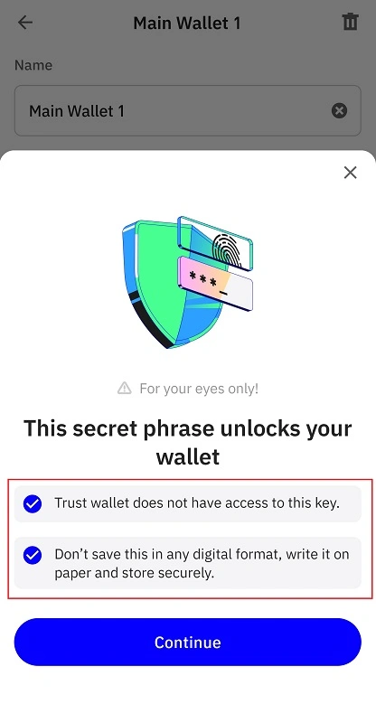 تایید تیک امنیتی تراست ولت