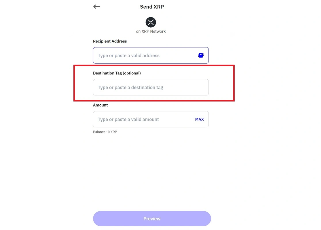 وارد کردن تگ مقصد ریپل