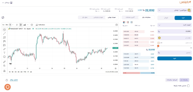 خرید دوج کوین در بالینکس