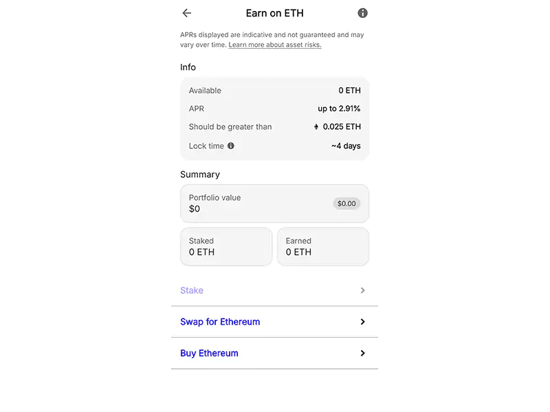 استیک اتریوم در تراست ولت (Trust Wallet)