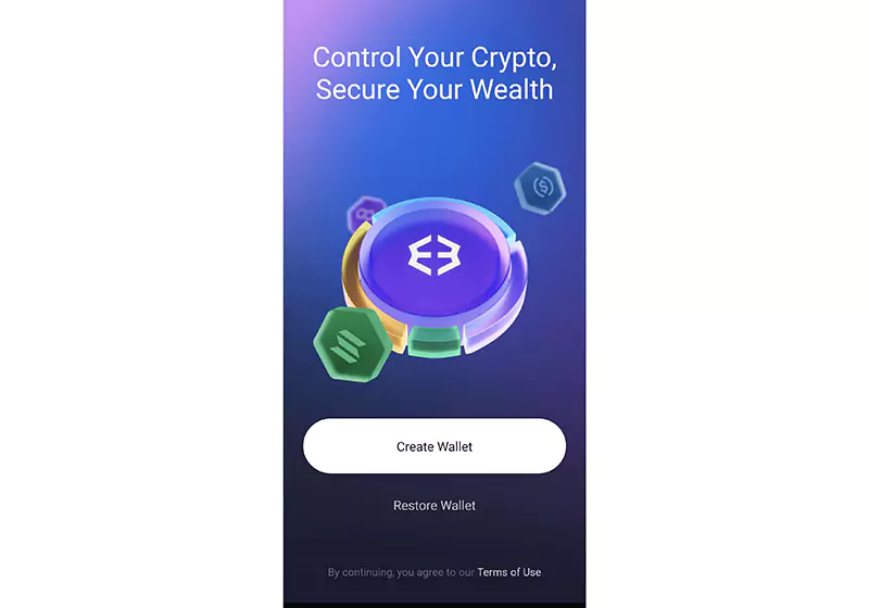 مرحله اول بازیابی کیف پول اکسودوس