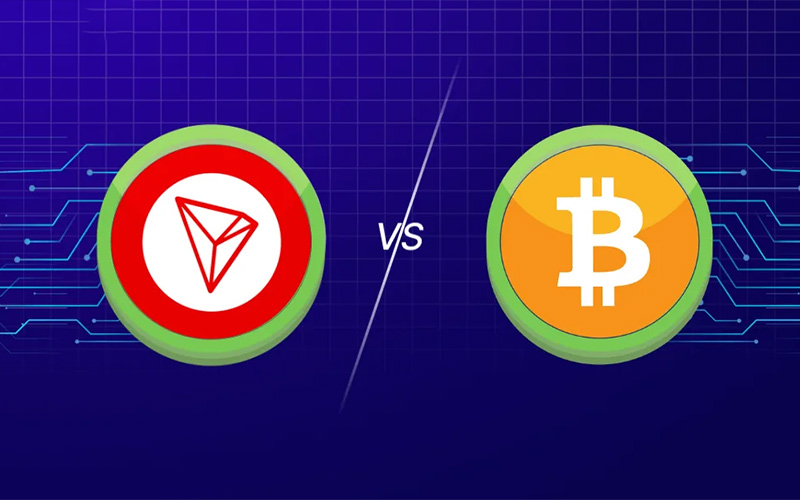 مقایسه ترون با بیت کوین