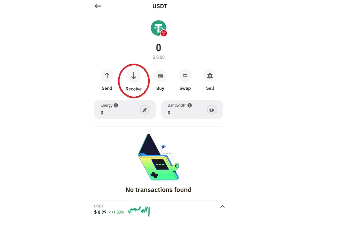 دریافت تتر به تراست ولت