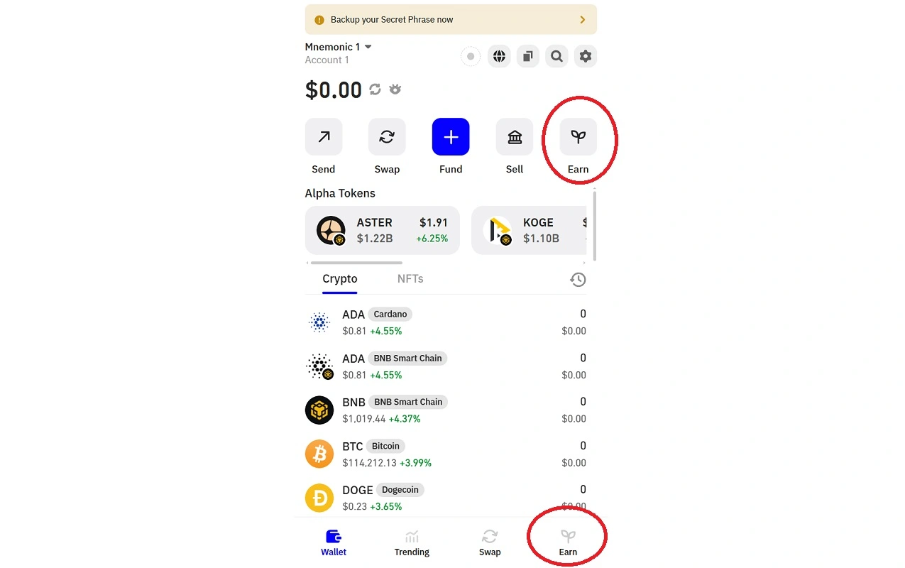 صفحه اصلی کیف پول تراست ولت 