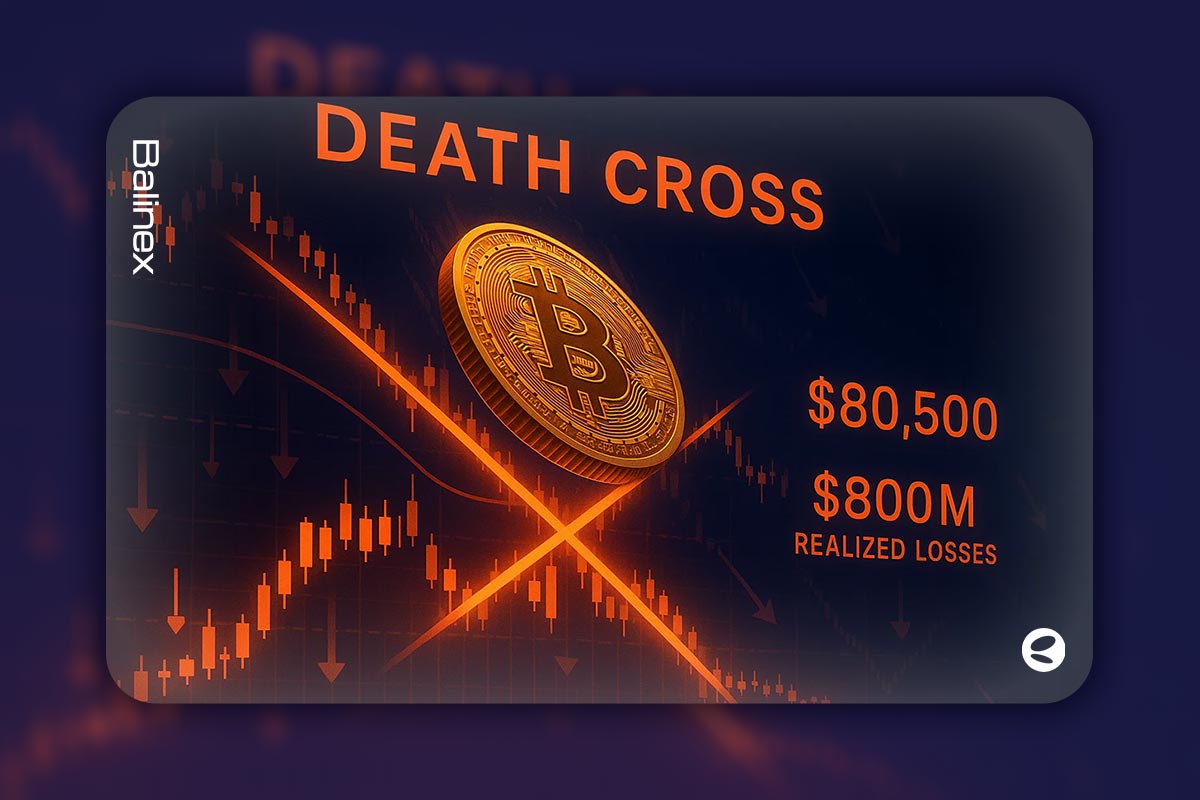 الگوی تقاطع مرگ بیت کوین تأیید شد | BTC در مسیر سقوط تا ۷۵ هزار دلار؟