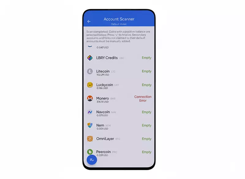 مشکل عدم ارتباط در کیف پول کوینومی