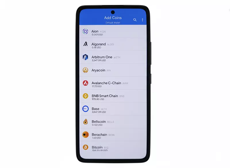 اضافه کردن کوین ها به لیست در کیف پول کوینومی
