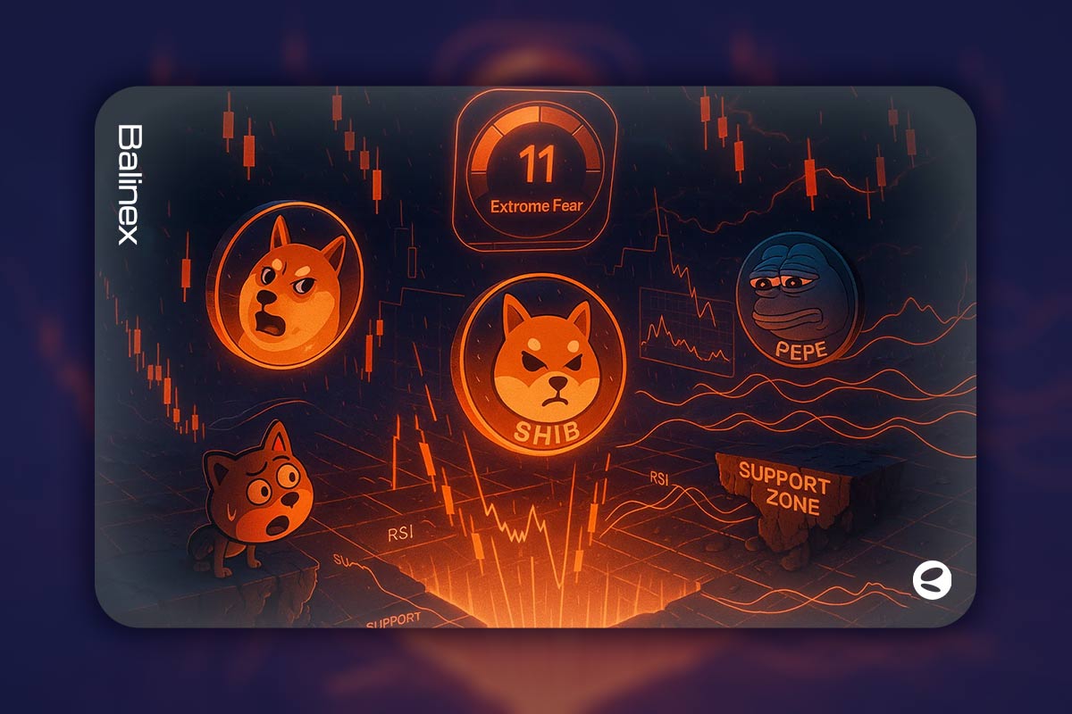 تحلیل تکنیکال دوج کوین، شیبا اینو و پپه امروز ۲ آذر