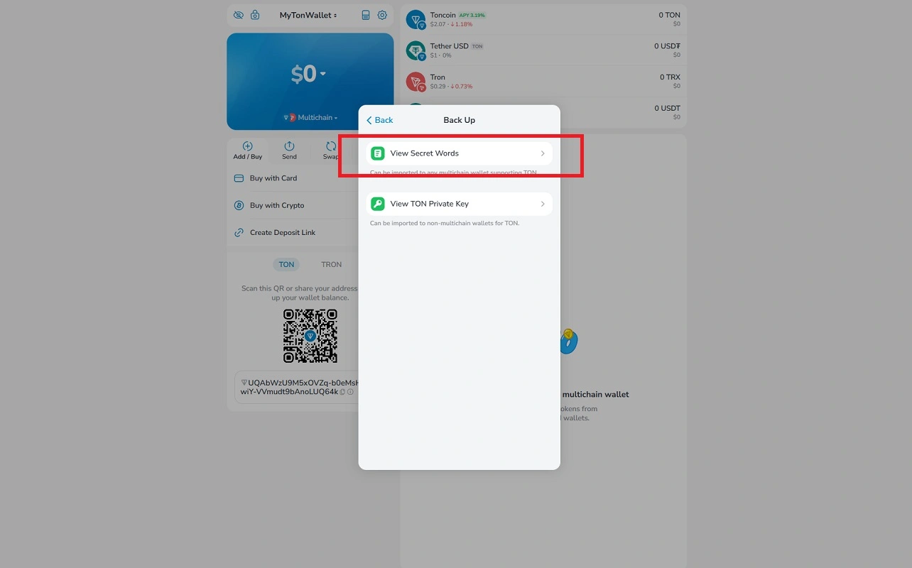 دیدن عبارت بازیابی مای تون ولت 