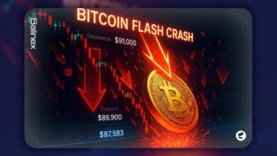 سقوط ناگهانی بیت کوین به ۸۶ هزار دلار | ۱۳۹ میلیون دلار پوزیشن لیکوئید شد!