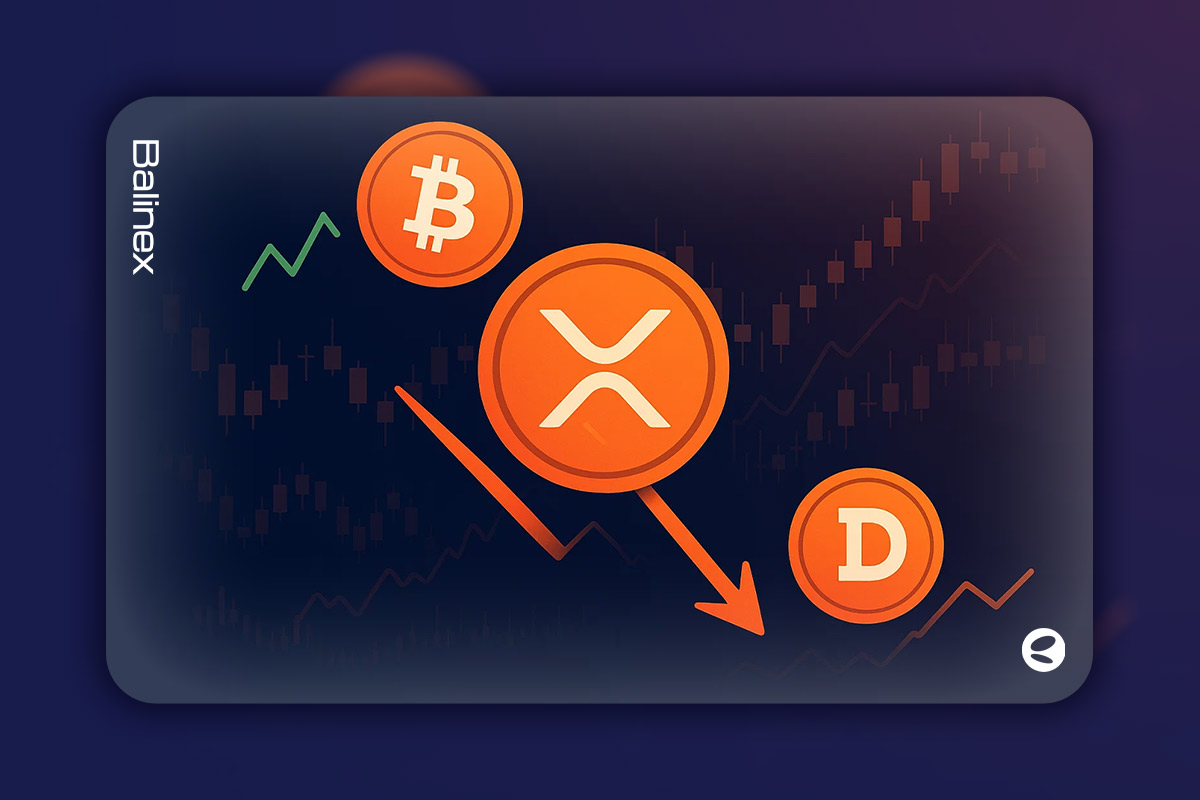 ریپل در آستانه سقوط، بیت کوین و دوج کوین زیر سایه نوسانات شدید بازار