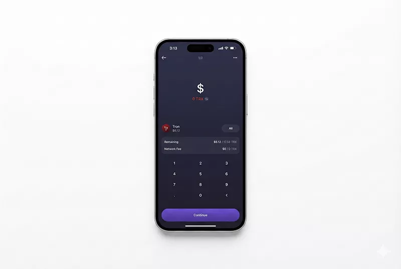 تعیین مقدار ارز یا مبلغ دلاری برای ارسال در کیف پول اکسودوس