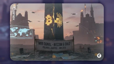 سیگنال جنگ در نمودار بیت کوین و طلا؟ + تحلیل سیاسی (10 دی 1404)
