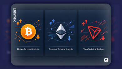 تحلیل تکنیکال بیت کوین، اتریوم و ترون امروز ۳ دی
