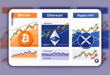 تحلیل تکنیکال بیت کوین، اتریوم و ریپل امروز ۱۷ دی
