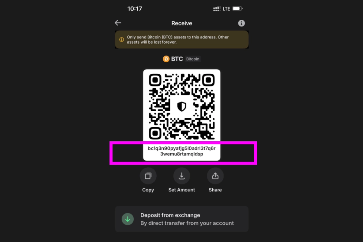 آدرس کیف پول بیت کوین