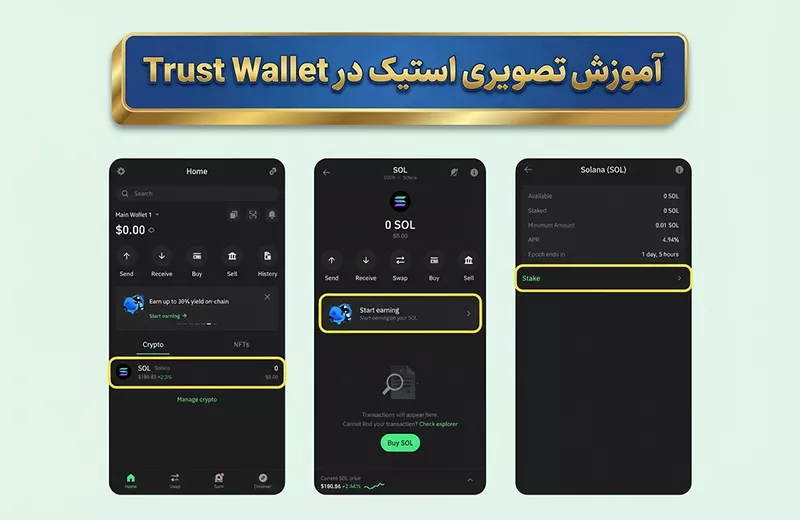 آموزش استیک سولانا در تراست ولت