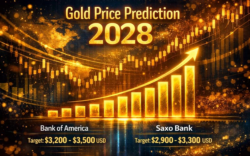 پیش بینی آینده قیمت طلا در سال ۲۰۲۸