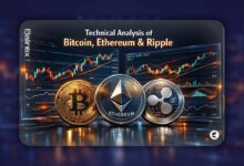 تحلیل تکنیکال بیت کوین، اتریوم و ریپل امروز ۲ اسفند