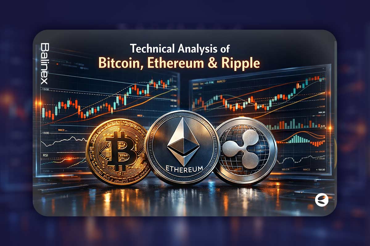 تحلیل تکنیکال بیت کوین، اتریوم و ریپل امروز ۲ اسفند