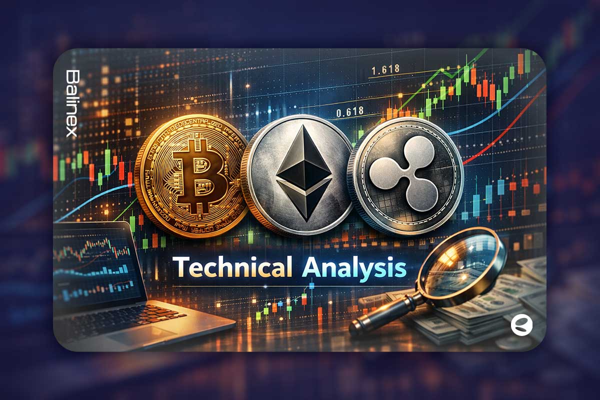 تحلیل تکنیکال بیت کوین، اتریوم و ریپل امروز ۵ اسفند